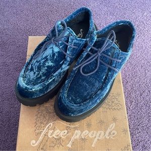 Free People Blue Velvet Shoes